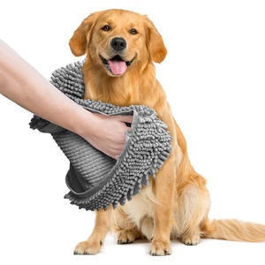 image:imageMuddy Mat Doggy Dryer Highly Absorbent Microfiber Washable Dog Shammy Quick Drying Towel Absorber  Extra Soft Plush Wrap Chenille Bath Towels to Dry Soggy Large Pets amp Small PuppyGrey 13x31Grey