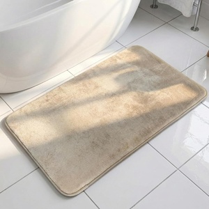 image:imageMuddy Mat Memory Foam Bath Mat  Velvet Soft Non Slip Bathroom Rugs Thick Absorbent Bath Rugs Washable Bath Mat for Bathroom Floor and Shower Grey 2ft x 3ftBeige