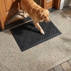 image:imageMuddy Mat Meshy Mat Door Mat HeavyDuty QuickDry Floor Mat Sand amp Dirt Trapper for Indoor amp Outdoor Ideal for Entrance MudroomsPatios amp GaragesLowProfileNonSlipWashable Box 16x24x04Cross Black