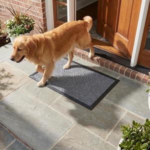 image:imageMuddy Mat Meshy Mat Door Mat HeavyDuty QuickDry Floor Mat Sand amp Dirt Trapper for Indoor amp Outdoor Ideal for Entrance MudroomsPatios amp GaragesLowProfileNonSlipWashable Box 16x24x04Cross Diamond Grey