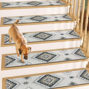 image:imageMuddy Mat Pack of 6  Soft Chenille Stair Treads NonSlip Reusable Super Absorbent Stair Treads for Wooden Steps Tile amp Marble Floor Easy to Install amp Machine Washable  Aspen 30 x 7Diamond