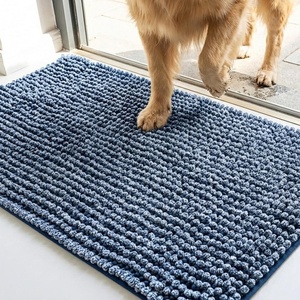 image:imageMuddy Mat TMax Dual Tone Indoor Dog Door Mat Slip Resistant Chenille Entryway Rug for Muddy Paws Super Water Absorbent Front Door Mat Quick Dry Washable mat  Beige 2ft x 5ftNavy Blue