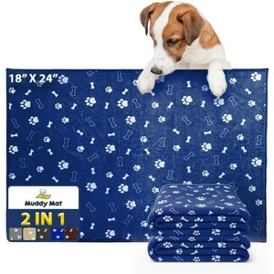 image:imageMuddy Mat Washable Pee Pads for Dogs Super Absorbent Reusable Puppy Pads100 Waterproof Pee amp Potty Training Pads for Pets NonSlip Dog Pads for Crates Playpens and Floors  2 Pack Grey 36x48Navy Blue