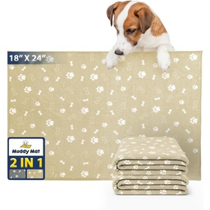 image:imageMuddy Mat Washable Pee Pads for Dogs Super Absorbent Reusable Puppy Pads100 Waterproof Pee amp Potty Training Pads for Pets NonSlip Dog Pads for Crates Playpens and Floors  2 Pack Grey 36x48Beige