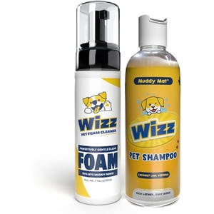 image:imageMuddy Mat Wizz Paw Foam  Pet Shampoo  NoRinse Paw Cleaner for Dogs Large amp Small amp Aloe Vera amp Oatmeal Dog Shampoo for Itchy Skin Relief Smelly Dogs amp Sensitive Coats  7 fl oz  17 oz