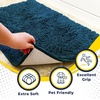 image:imageMuddy Mat  Super Water Absorbent Door Mat Indoor Microfiber Quick Dry Chenille Entryway RugSlip Resistant Front Door MatIndoor Mats for EntrywayMachine Washable Pet Rug Atlantic Blue 24x96