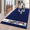 image:imageMuddy Mat  Super Water Absorbent Door Mat Indoor Microfiber Quick Dry Chenille Entryway Rug Slip Resistant Front Door Mat Indoor Mats for Entryway Machine Washable Pet Rug Navy Blue 24x72