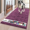 image:imageMuddy Mat  Super Water Absorbent Door Mat Indoor Microfiber Quick Dry Chenille Entryway Rug Slip Resistant Front Door Mat Indoor Mats for Entryway Machine Washable Pet Rug Dark Purple 24x60