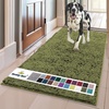 image:imageMuddy Mat  Super Water Absorbent Door Mat Indoor Microfiber Quick Dry Chenille Entryway Rug Slip Resistant Front Door Mat Indoor Mats for Entryway Machine Washable Pet Rug Army Green 24x60