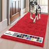 image:imageMuddy Mat  Super Water Absorbent Door Mat Indoor Microfiber Quick Dry Chenille Entryway Rug Slip Resistant Front Door Mat Indoor Mats for Entryway Machine Washable Pet Rug Red 59x35