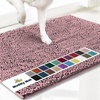 image:imageMuddy Mat  Super Water Absorbent Door Mat Indoor Microfiber Quick Dry Chenille Entryway Rug Slip Resistant Front Door Mat Indoor Mats for Entryway Machine Washable Pet Rug Pink 48x72