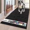image:imageMuddy Mat  Super Water Absorbent Door Mat Indoor Microfiber Quick Dry Chenille Entryway Rug Slip Resistant Front Door Mat Indoor Mats for Entryway Machine Washable Pet RugBlack Runner 24X60