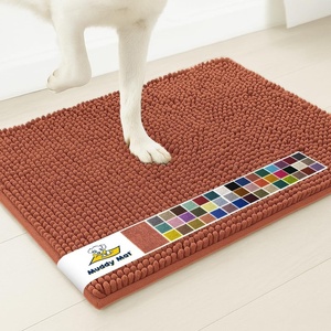 image:imageMuddy Mat  Super Water Absorbent Door Mat Indoor Microfiber Quick Dry Chenille Entryway Rug Slip Resistant Front Door Mat Indoor Mats for Entryway Machine Washable Pet Rug Orange 30x19
