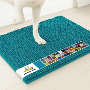 image:imageMuddy Mat  Super Water Absorbent Door Mat Indoor Microfiber Quick Dry Chenille Entryway Rug Slip Resistant Front Door Mat Indoor Mats for Entryway Machine Washable Pet Rug Teal 19x30