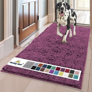 image:imageMuddy Mat  Super Water Absorbent Door Mat Indoor Microfiber Quick Dry Chenille Entryway Rug Slip Resistant Front Door Mat Indoor Mats for Entryway Machine Washable Pet Rug Dark Purple 35x60
