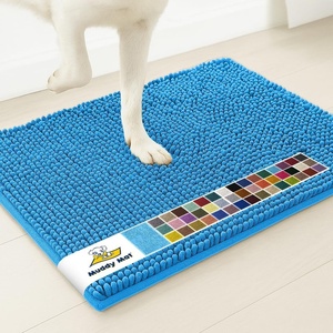 image:imageMuddy Mat  Super Water Absorbent Door Mat Indoor Microfiber Quick Dry Chenille Entryway Rug Slip Resistant Front Door Mat Indoor Mats for Entryway Machine Washable Pet Rug Sky Blue 18x28