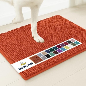 image:imageMuddy Mat  Super Water Absorbent Door Mat Indoor Microfiber Quick Dry Chenille Entryway Rug Slip Resistant Front Door Mat Indoor Mats for Entryway Machine Washable Pet Rug Orange XXL 60X48