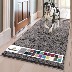 image:imageMuddy Mat  Super Water Absorbent Door Mat Indoor Microfiber Quick Dry Chenille Entryway Rug Slip Resistant Front Door Mat Indoor Mats for Entryway Machine Washable Pet Rug Charcoal 24x60
