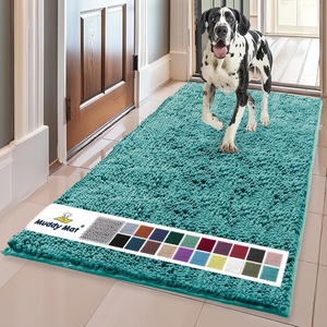 image:imageMuddy Mat  Super Water Absorbent Door Mat Indoor Microfiber Quick Dry Chenille Entryway Rug Slip Resistant Front Door Mat Indoor Mats for Entryway Machine Washable Pet Rug Teal 24x60