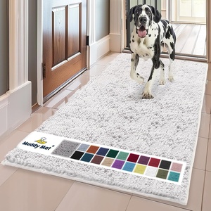 image:imageMuddy Mat  Super Water Absorbent Door Mat Indoor Microfiber Quick Dry Chenille Entryway Rug Slip Resistant Front Door Mat Indoor Mats for Entryway Machine Washable Pet RugWhite Runner 59X24