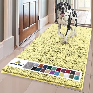 image:imageMuddy Mat  Super Water Absorbent Door Mat Indoor Microfiber Quick Dry Chenille Entryway Rug Slip Resistant Front Door Mat Indoor Mats for Entryway Machine Washable Pet Rug Yellow 35x60