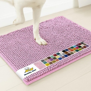 image:imageMuddy Mat  Super Water Absorbent Door Mat Indoor Microfiber Quick Dry Chenille Entryway Rug Slip Resistant Front Door Mat Indoor Mats for Entryway Machine Washable Pet Rug Pink 19x30