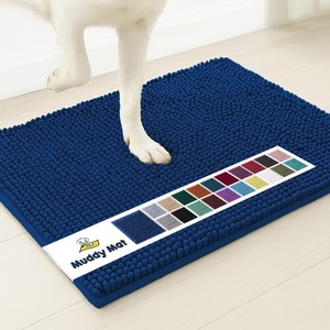 image:imageMuddy Mat  Super Water Absorbent Door Mat Indoor Microfiber Quick Dry Chenille Entryway RugSlip Resistant Front Door MatIndoor Mats for EntrywayMachine Washable Pet Rug Navy Blue XXL 60X48