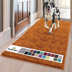 image:imageMuddy Mat  Super Water Absorbent Door Mat Indoor Microfiber Quick Dry Chenille Entryway RugSlip Resistant Front Door MatIndoor Mats for EntrywayMachine Washable Pet Rug Orange Runner 24X60