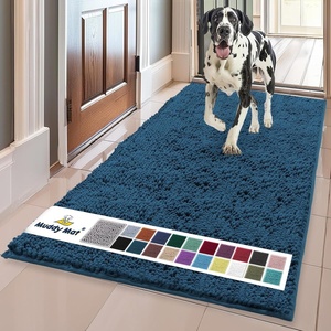 image:imageMuddy Mat  Super Water Absorbent Door Mat Indoor Microfiber Quick Dry Chenille Entryway RugSlip Resistant Front Door MatIndoor Mats for EntrywayMachine Washable Pet Rug Atlantic Blue 36x120
