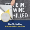 image:imageMuddy Mat Absorbent Microfiber Door Mat and Pet Rug Non Slip Washable Chenille Indoor Outdoor Rug  Warning Dog Cant Hold Its Licker Funny Pet Welcome Mat 19x30Come In The Wine Is Chilled