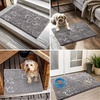 image:imageMuddy Mat Paw Dog Door Embroidery Mat Super Absorbent Microfiber Indoor Outdoor mat for Muddy Paws NonSlip Washable Pet Rug Quick Dry Chenille Entryway Carpet Machine Washable  Grey 19x30Paw