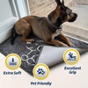 image:imageMuddy Mat Paw Dog Door Embroidery Mat Super Absorbent Microfiber Indoor Outdoor mat for Muddy Paws NonSlip Washable Pet Rug Quick Dry Chenille Entryway Carpet Machine Washable  Grey 19x30Grey