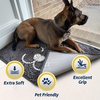 image:imageMuddy Mat Paw Dog Door Embroidery Mat Super Absorbent Microfiber Indoor Outdoor mat for Muddy Paws NonSlip Washable Pet Rug Quick Dry Chenille Entryway Carpet Machine Washable  Grey 19x30Pet Face
