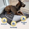 image:imageMuddy Mat Paw Dog Door Embroidery Mat Super Absorbent Microfiber Indoor Outdoor mat for Muddy Paws NonSlip Washable Pet Rug Quick Dry Chenille Entryway Carpet Machine Washable  Grey 19x30Pet Bowl