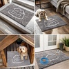 image:imageMuddy Mat Paw Dog Door Embroidery Mat Super Absorbent Microfiber Indoor Outdoor mat for Muddy Paws NonSlip Washable Pet Rug Quick Dry Chenille Entryway Carpet Machine Washable  Grey 19x30Pet Bowl