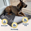 image:imageMuddy Mat Paw Dog Door Embroidery Mat Super Absorbent Microfiber Indoor Outdoor mat for Muddy Paws NonSlip Washable Pet Rug Quick Dry Chenille Entryway Carpet Machine Washable  Grey 19x30Hot Dog
