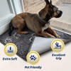 image:imageMuddy Mat Paw Dog Door Embroidery Mat Super Absorbent Microfiber Indoor Outdoor mat for Muddy Paws NonSlip Washable Pet Rug Quick Dry Chenille Entryway Carpet Machine Washable  Grey 19x30Paw