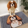image:imageMuddy Mat Highly Water Absorbent Microfiber Door Mat and Pet Carpet SlipResistant Thick Washable Soft Chenille Mat for Kitchen Bedroom Indoor and Outdoor  Dog Face Rottweiler 19X30Cavalier King Charles Spaniel