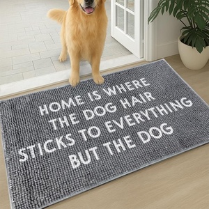 image:imageMuddy Mat Absorbent Microfiber Door Mat and Pet Rug Non Slip Washable Chenille Indoor Outdoor Rug  Warning Dog Cant Hold Its Licker Funny Pet Welcome Mat 19x30The Dog Hair Sticks To Everything But The Dog