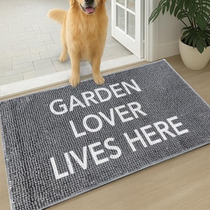 image:imageMuddy Mat Absorbent Microfiber Door Mat and Pet Rug Non Slip Washable Chenille Indoor Outdoor Rug  Warning Dog Cant Hold Its Licker Funny Pet Welcome Mat 19x30Garden Lover Lives Here