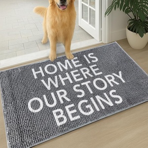 image:imageMuddy Mat Absorbent Microfiber Door Mat and Pet Rug Non Slip Washable Chenille Indoor Outdoor Rug  Warning Dog Cant Hold Its Licker Funny Pet Welcome Mat 19x30Home Is Where Our Story Begins