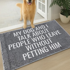 image:imageMuddy Mat Absorbent Microfiber Door Mat and Pet Rug Non Slip Washable Chenille Indoor Outdoor Rug  Warning Dog Cant Hold Its Licker Funny Pet Welcome Mat 19x30Talk About People Who Leave Without Petting Him