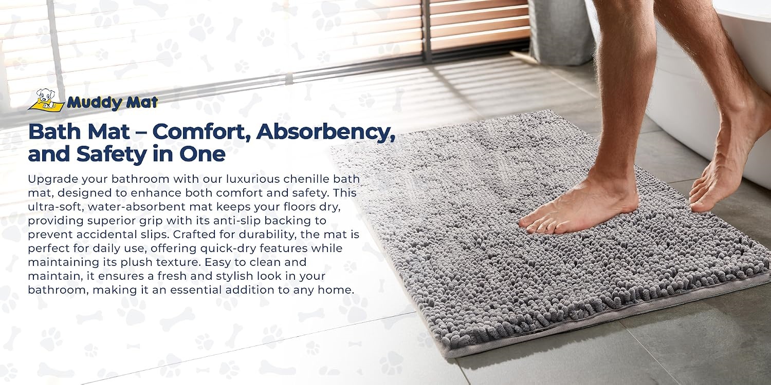 Muddy Mat｜Super Water Absorbent Door Mat,High‑Absorption Chenille Mats for Dog Households